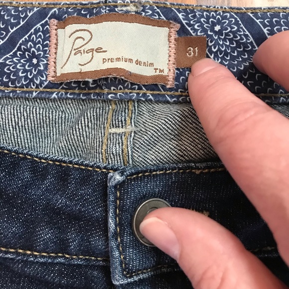 Paige size 31 denim jeans - Picture 2 of 3